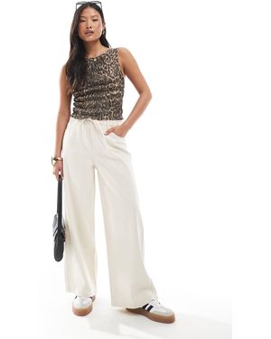 Only Petite Jean ample noué à la taille - écru - Blanc