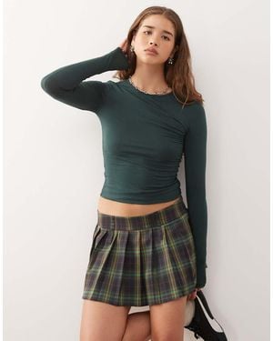 Weekday Slim Fit Long Sleeve T-shirt - Green