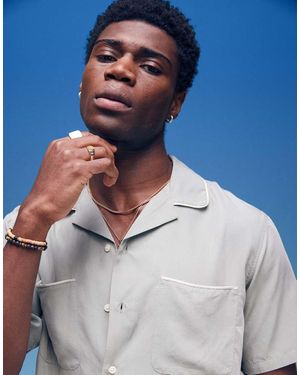 Abercrombie & Fitch Camisa Salvia De Manga Corta De - Azul