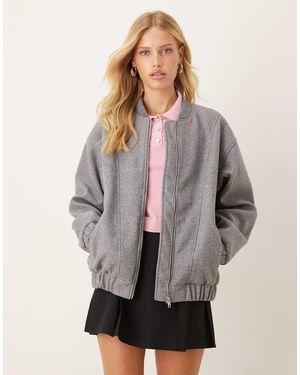 JJXX Oversized Bomber Jacket - Grey