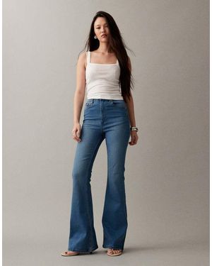 ASOS Power Stretch Sculpt Flare Jeans - Blue