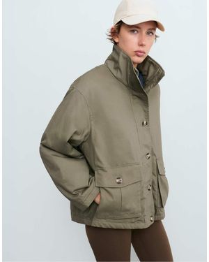 Oysho Fellex Aerogel Padded Canvas Jacket - Green