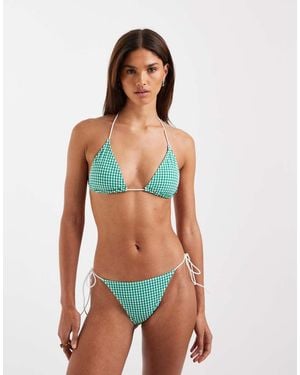 Vero Moda Textured Tie Side Bikini Brief - White
