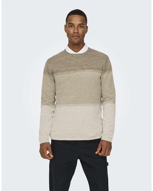 Only & Sons Knitted Pullover - Natural