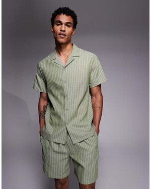 South Beach Short Sleeve Linen Shirt - Grey