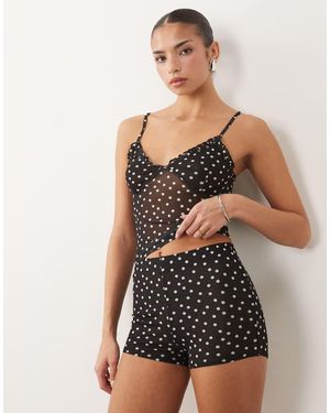 ASOS Sheer Mesh Mini Shorts - Black