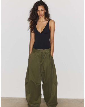 Stradivarius V-Neck Bodysuit - Green
