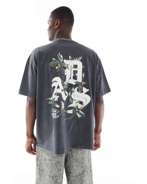 ASOS – schweres oversize-t-shirt - Grau