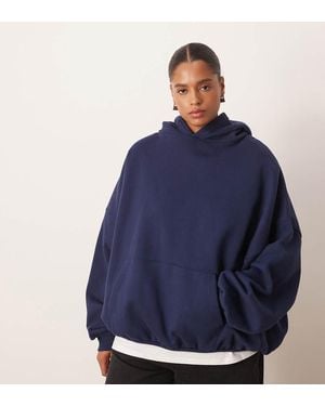 ARRANGE Curve Oversized Premium Heavy Weight Hoodie - Blue