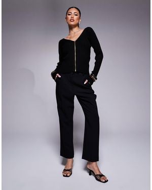 River Island Tux Cigarette Trouser - Black