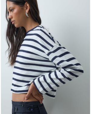 Mango Teen Long Sleeve T-shirt - Blue