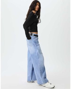 Stradivarius Baggy Jeans - Blauw