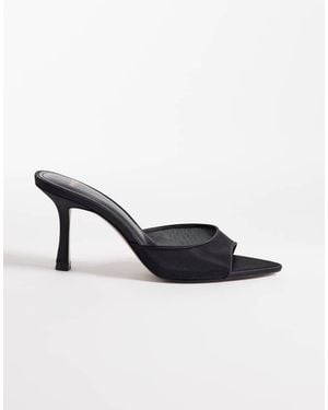 Mango Mesh Mules - Black