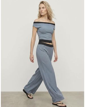 HYPEDROP Broek Met Wijde Pijpen - Blauw
