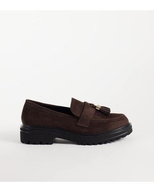 SEQWL Wide Fit Seqwl Schoenen Met Brede Pasvorm Jeep Loafers Van Imitatie-Suède Met Grove Kwastjes - Meerkleurig