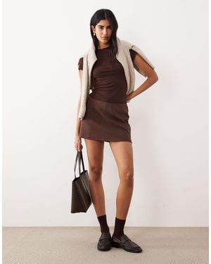 ASOS Mini jupe-short d'ensemble en maille point - Neutre