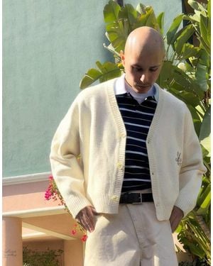 Bershka Boxy Button-up Print Jacket - Green