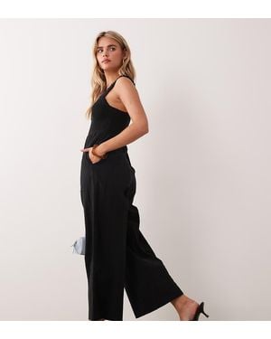 Nobody's Child Petite Helena Cotton Wide Leg Jumpsuit - Black