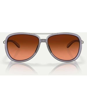 Oakley Split time runde sonnenbrille mit braunen gläsern