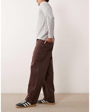 ASOS Loose Straight Jeans - Brown