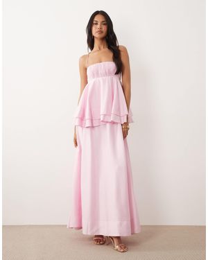 ASOS Double Layer Maxi Dress - Pink