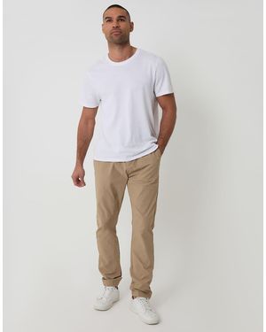 Threadbare Slim Fit Stretch Trousers - White