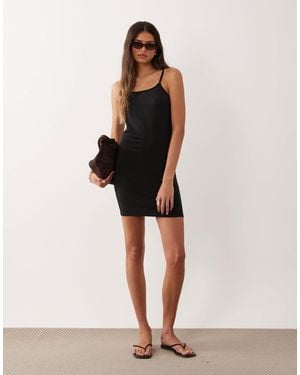 Calvin Klein Modal Strappy Mini Dress - Natural