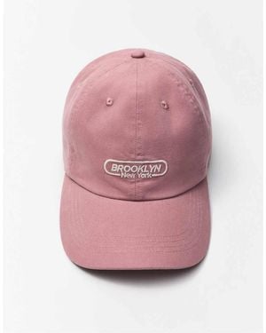 Pull&Bear Embroidered Brooklyn Cap - Pink