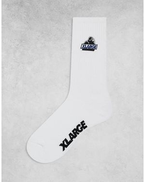X-Large Calzini Bianchi Con Logo Og Ricamato - Bianco