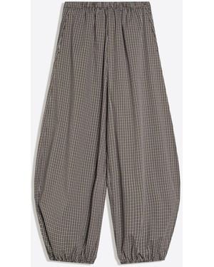 Bershka Tall – bloomer-hose aus popeline - Grau