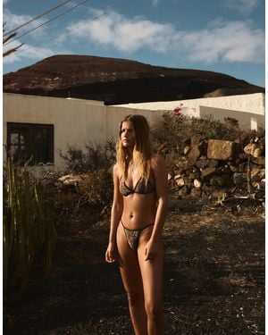 Bershka – wendbare bikinihose - Schwarz