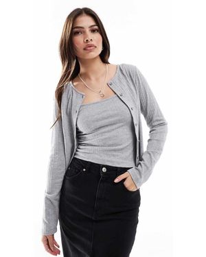 ASOS Cardigan E Canottiera 2-In-1 Mélange - Grigio