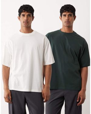 ASOS Essentials 2 Pack Oversized T-shirts - Multicolour