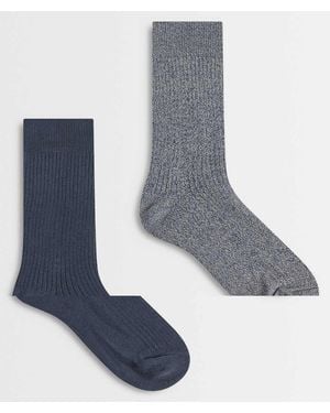 Jack & Jones 2 Pack Crew Socks - Blue