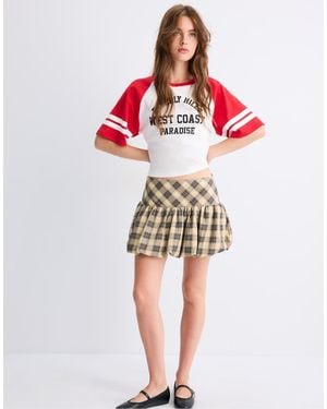 Stradivarius Graphic Raglan T-shirt - Red