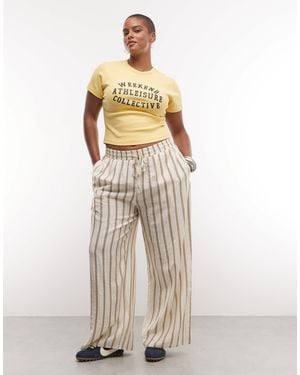 ASOS Asos design curve pantalon à enfiler à rayures - Multicolore