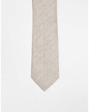 ASOS Patterned Tie - White