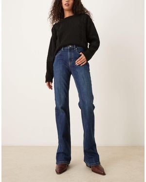 Free People Jean droit à taille haute avec double nœud - égéen - Bleu