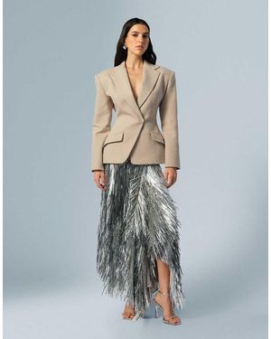 ARRANGE Shard Sequin Maxi Skirt - Blue