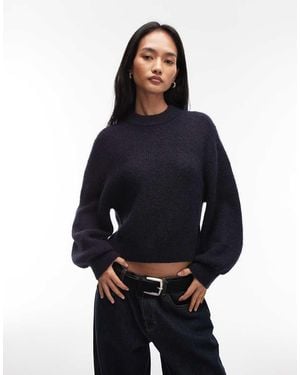 & Other Stories Wool Alpaca Mix Volume Sleeve Jumper - Blue