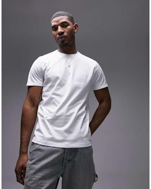 TOPMAN T-Shirt Regular Fit Bianca - Grigio