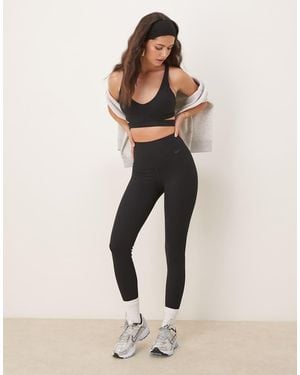 Nike Zenvy Dri-Fit High Waisted 7/8 Ribbed Leggings - Natural
