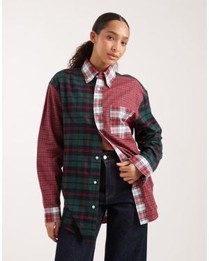 Tommy Hilfiger Tommy Girl Tartan Patchwork Shirt - Blue
