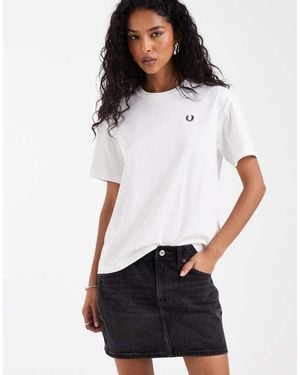 Fred Perry Crew Neck Short Sleeve T-shirt - White