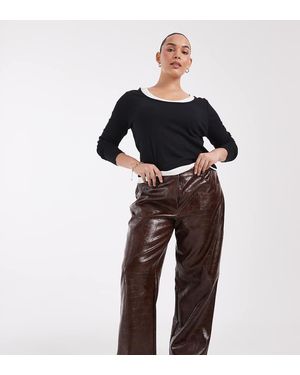 ASOS Curve Pantaloni Slim Dritti - Nero