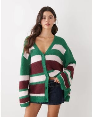Monki Oversized Cardigan - Green