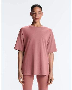 Oysho Short Sleeve Cotton Blend T-shirt - Red