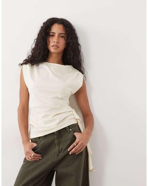 Mango Top Senza Maniche Con Cintura Da Annodare - Multicolore