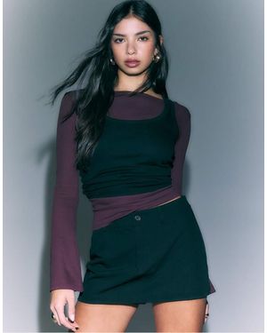 Stradivarius D62 Mini Skort - Green
