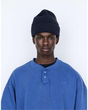 Pull&Bear Chunky Knit Beanie - Blue